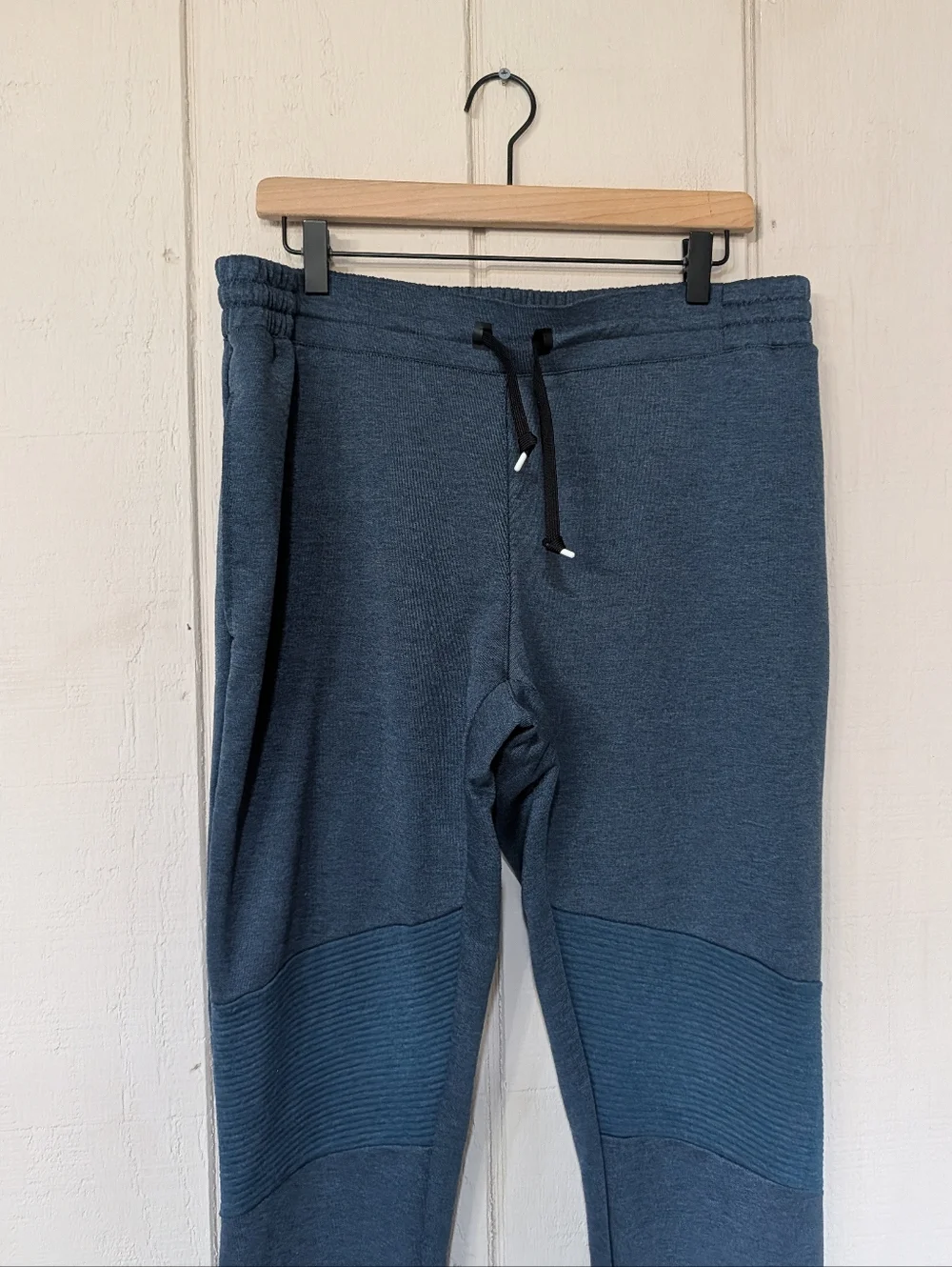 On Running Men's Sweat Pants XL Midnight‎ Blue Moto Ribbed Knee Joggers
